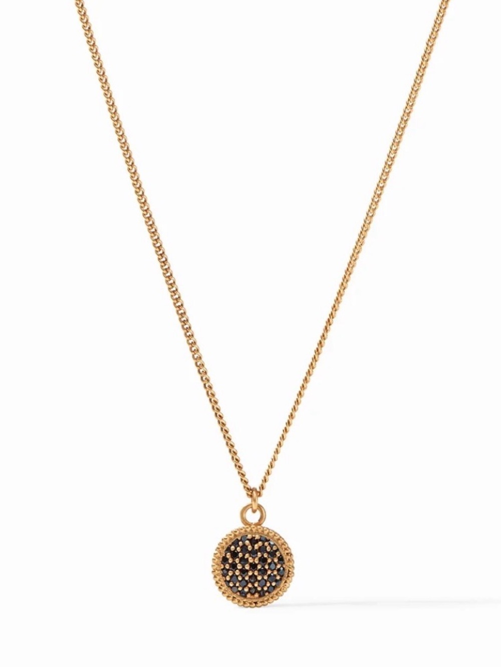 Julie Vos NWT Authentic reversible elegant obsidian black pavé CZ necklace